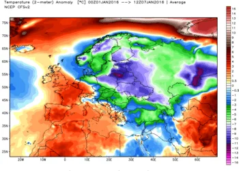 Anomalie termiche 350x250 - Ultimi giorni di caldo anomalo, poi peggioramento meteo e torna inverno