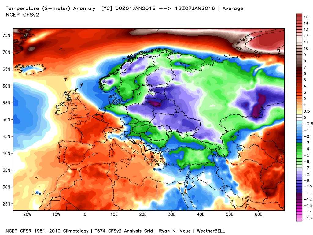 Anomalie termiche - Caldo anomalo: primi 7 giorni di gennaio paurosi