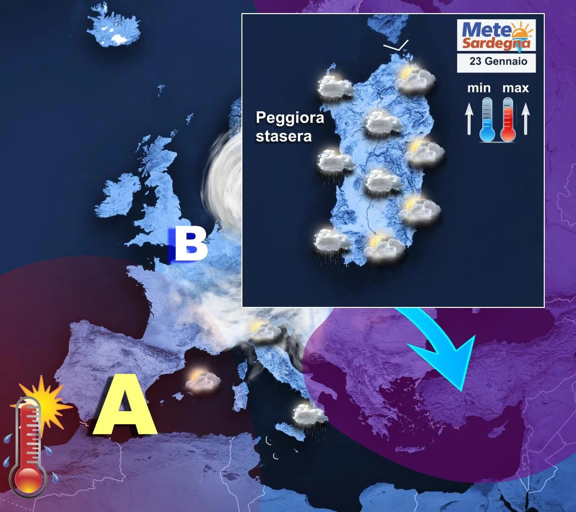 Meteo1 - Cambia l'aria, arriva mite da ovest: porterà deboli piogge