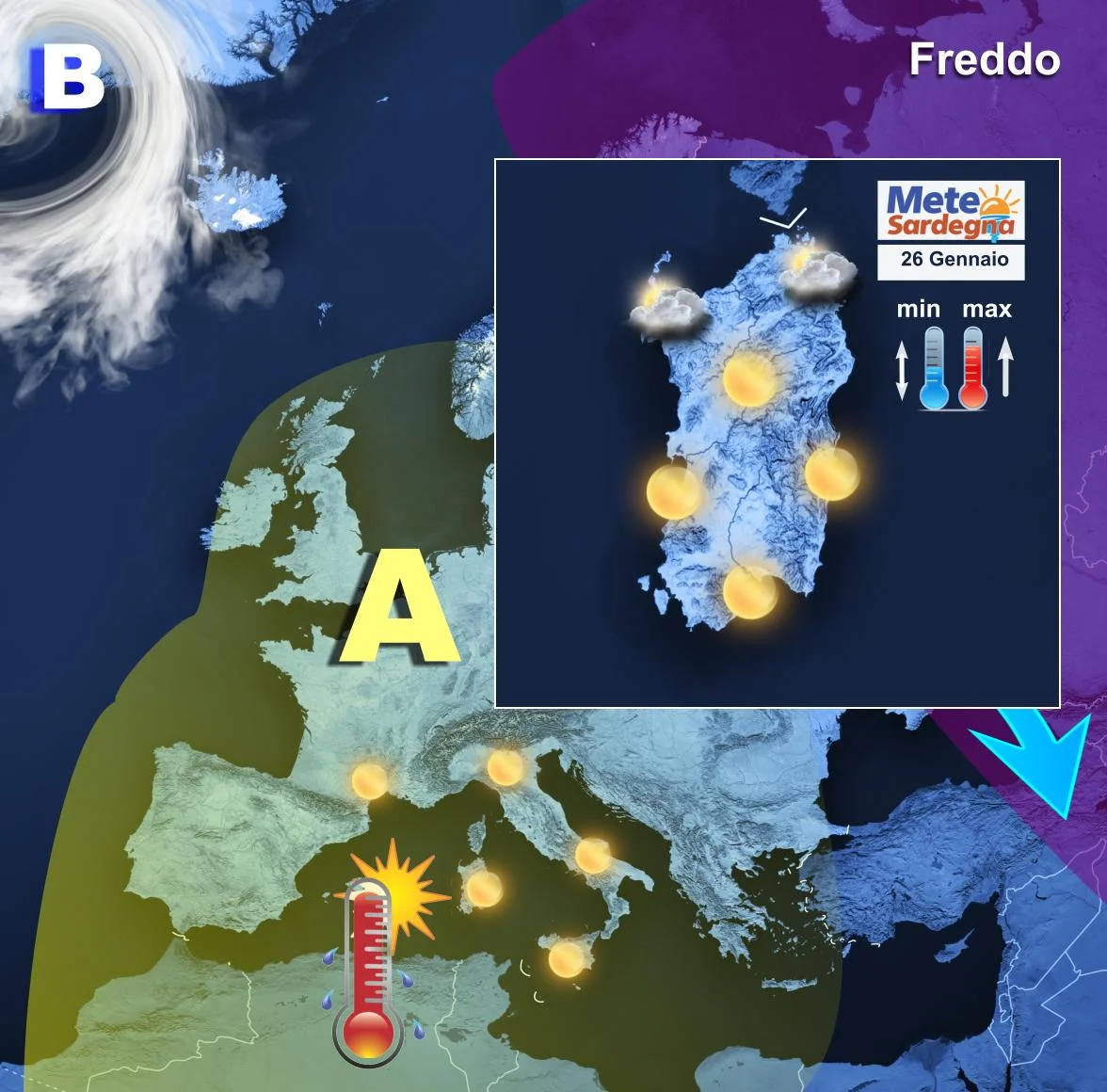 Meteo3 - Mite Alta Pressione scaccia via l'inverno. Ma il meteo non sempre è bello