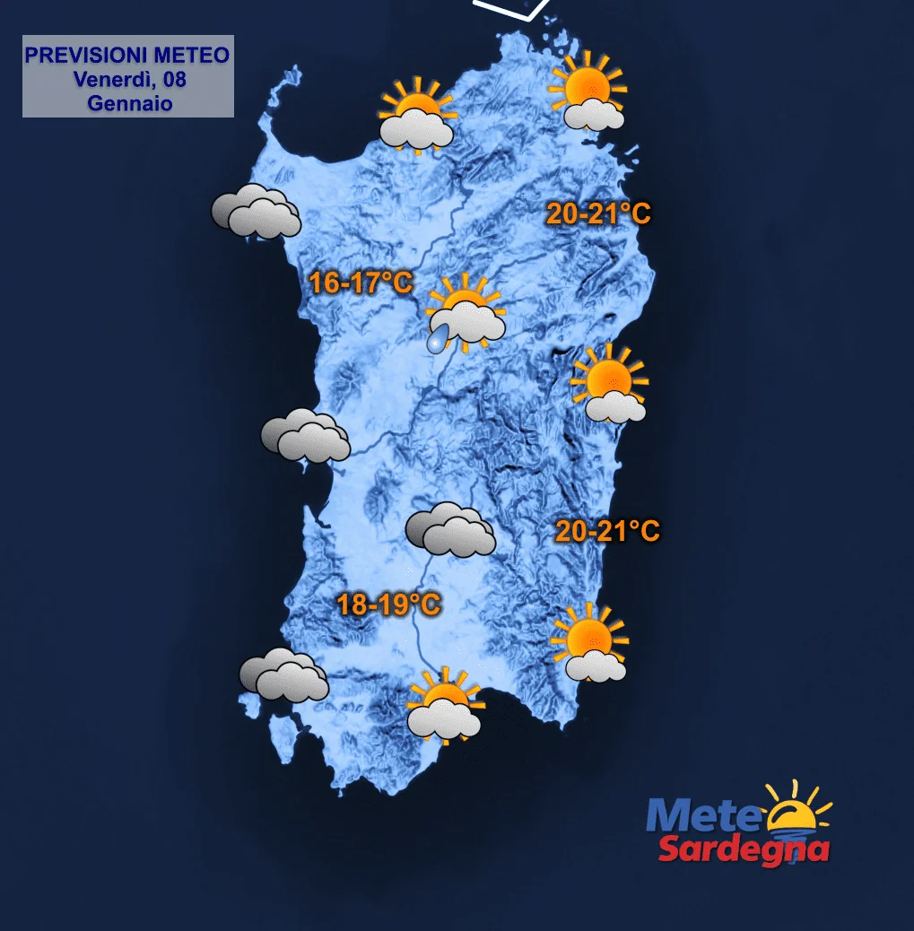 Oggi2 - Meteo variabile, un po' uggioso ma molto mite. Attese punte di 20°C