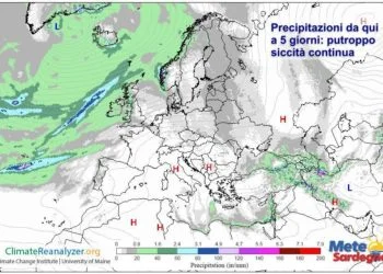 Precipitazioni 350x250 - Fa freddo, specie in Campidano. Molto sole, a tratti qualche nebbia