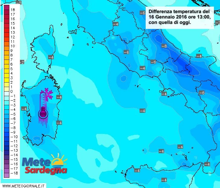 Temperature5 - Sabato, temperature in brusco calo: attesa la neve