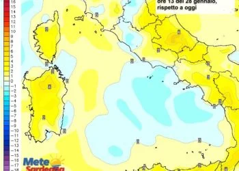 Temperature9 350x250 - Fa freddo, specie in Campidano. Molto sole, a tratti qualche nebbia