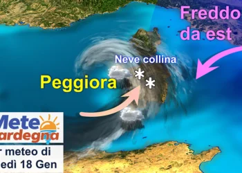 lunedi 18 gennaio 350x250 - Un nuovo peggioramento sta per investire la Sardegna