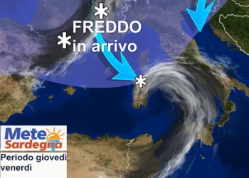 previsionimeteosardegna11gen1 350x250 - Arriva una perturbazione, precede l'irruzione fredda