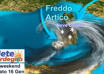 previsionimeteosardegna14gen2016 350x250 - Fioccata intensa su Sassari