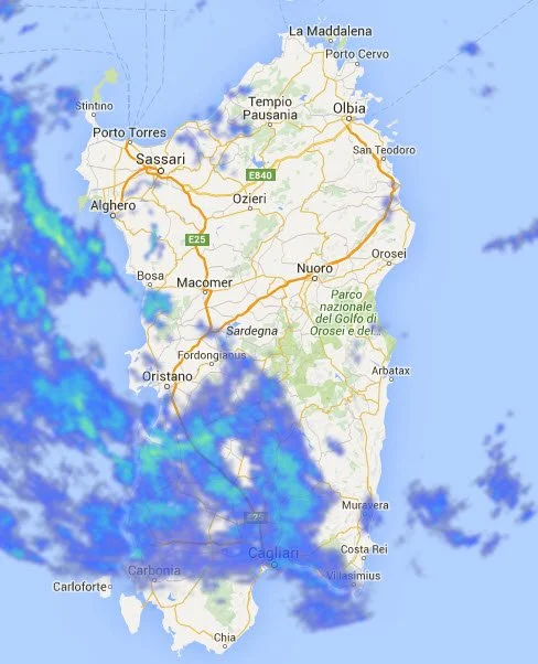 28 02 2016 20 17 11 - Piogge abbondanti in Gallura e Baronia, ora si spostano a sud