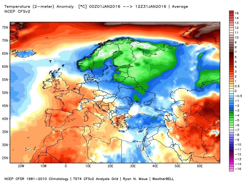 Anomalie termiche - Gennaio è stato caldo: ecco il bilancio termico conclusivo