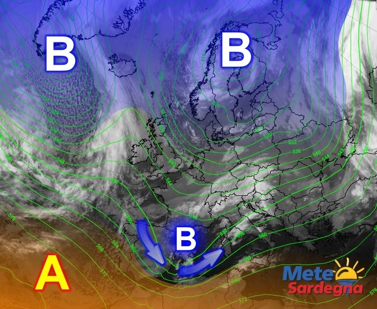 Meteosat 1 1 - Arriva una prima perturbazione: brutto dal pomeriggio