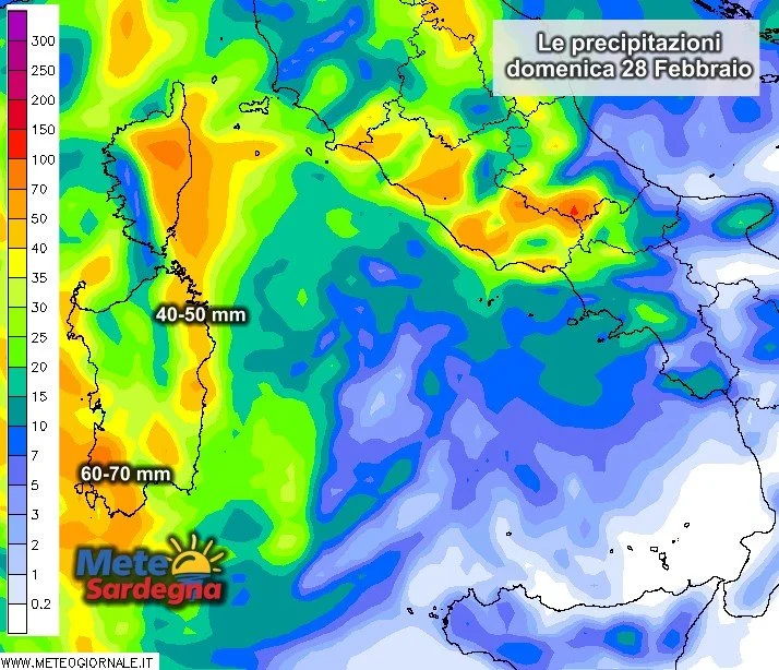 Piogge 5 - Domenica la giornata più brutta