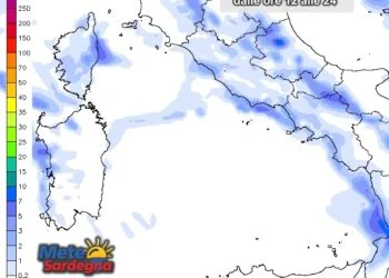 Piogge Sardegna 350x250 - Scampoli di vero inverno: meteo prima metà di marzo con freddo e maltempo