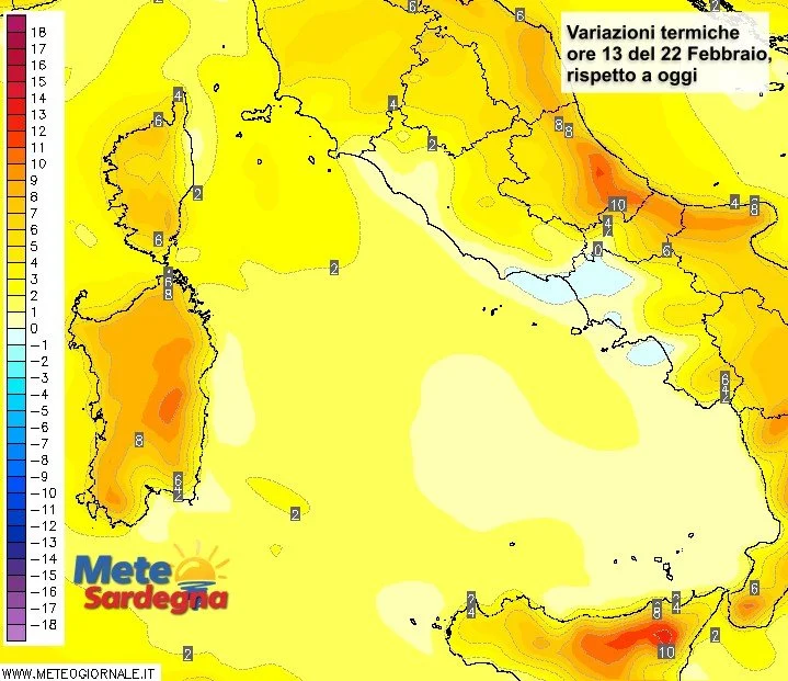 Temperature 2 - Temperature in forte aumento a inizio settimana: violento nei valori minimi