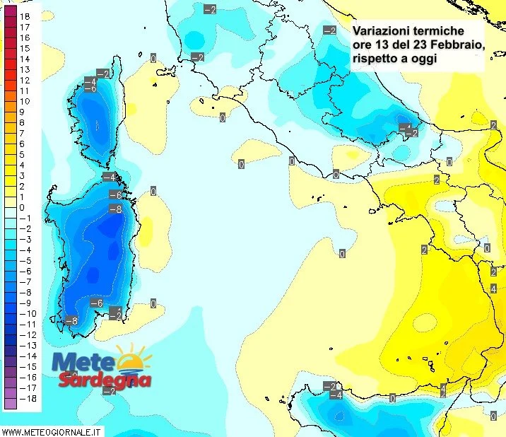 Temperature 4 - Martedì forte calo delle temperature: anche 10°C nell'interno