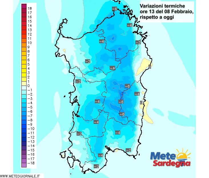 Temperature3 - Temperature su, poi giù. Caleranno molto lunedì 8 febbraio