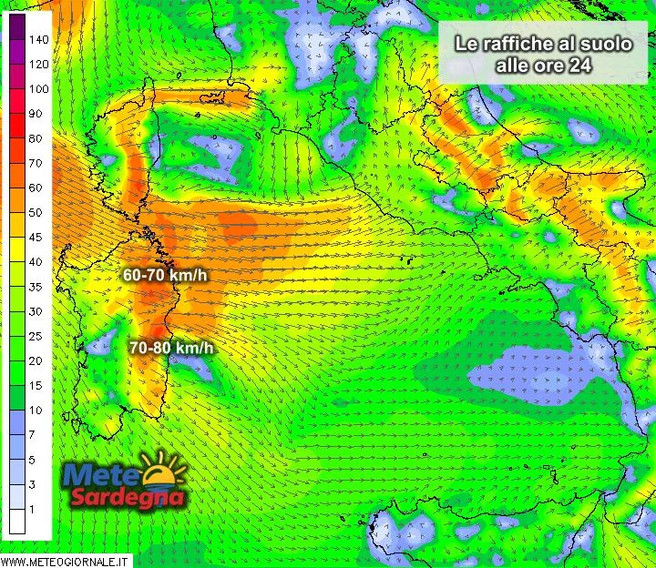 Vento 1 - Vento in rinforzo delle prossime ore