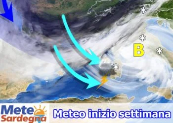 maltempo sardegna fine febbraio piogge neve 350x250 - Prima perturbazione, è solo l’inizio. Maltempo picchierà duro nel weekend