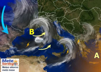 meteo sardegna metà mese 350x250 - Spettacolari nubi sui cieli della Sardegna