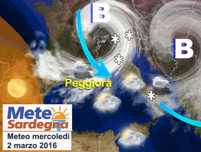 meteo sardegna prima settimana marzo maltempo perturbazioni freddo - Maltempo si attenua, ma in settimana nuove perturbazioni e sbalzi termici