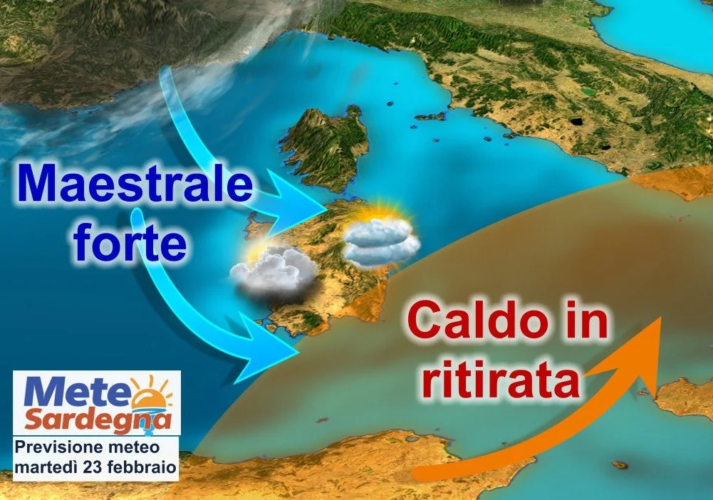 previsione meteo sardegna - Caldo africano al capolinea. Meteo cambia, vento e calo termico. Poi piogge