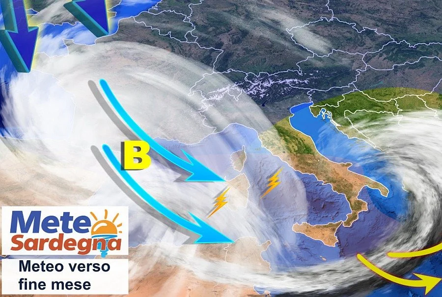 sardegna tendenza fine mese - Continui capovolgimenti di fronte, meteo di fine febbraio più invernale