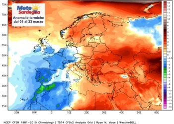 Anomalie termiche 1 350x250 - Giovedì 31 marzo sfioreremo 30°C