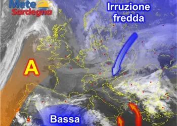 Meteosat Sardegna 10 350x250 - Previsioni meteo dopo la Pasqua: ancora variabilità, ecco come inizierà aprile