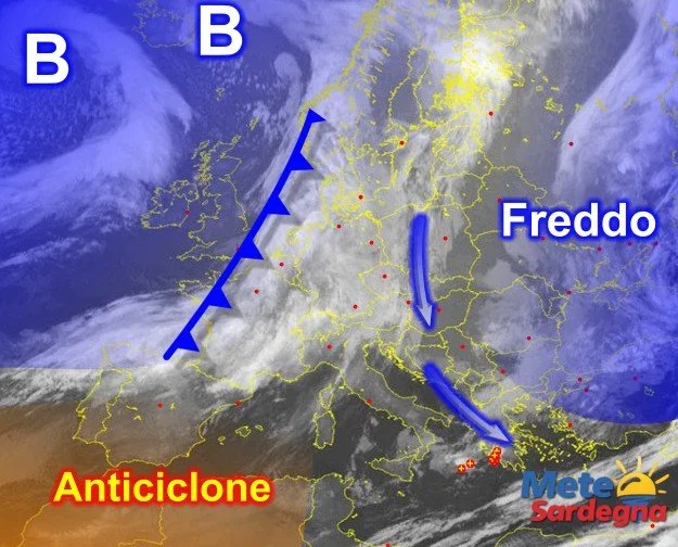 Meteosat Sardegna 12 - Meteo in miglioramento, ma si affacciano perturbazioni atlantiche