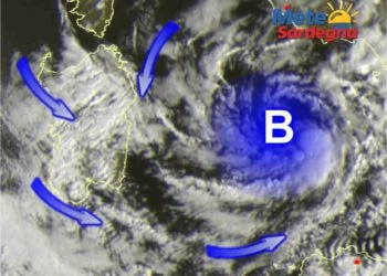 Meteosat Sardegna 350x250 - Piogge in atto: ecco dove