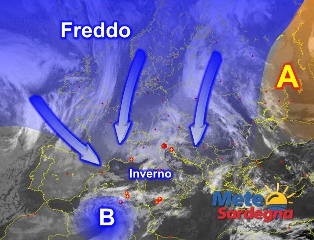 Meteosat Sardegna 5 - Vortice sul nord Africa: teniamolo d'occhio, porterà maltempo