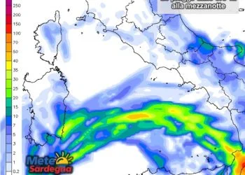 Piogge Sardegna 1 1 350x250 - Nucleo freddo dalla Russia verso il Nord Italia: che effetti in Sardegna?