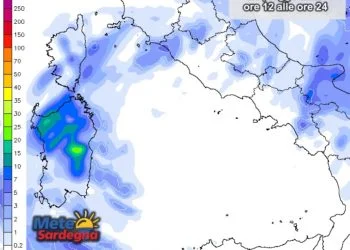 Piogge Sardegna 10 350x250 - Previsioni meteo dopo la Pasqua: ancora variabilità, ecco come inizierà aprile