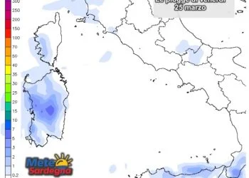 Piogge Sardegna 12 350x250 - Giovedì 31 marzo sfioreremo 30°C