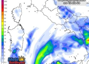 Piogge Sardegna 2 1 350x250 - Nucleo freddo dalla Russia verso il Nord Italia: che effetti in Sardegna?