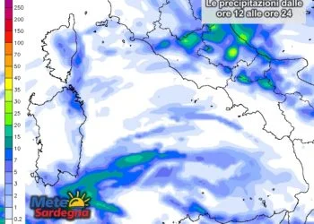 Piogge Sardegna 2 350x250 - Vento di Grecale in rinforzo stasera