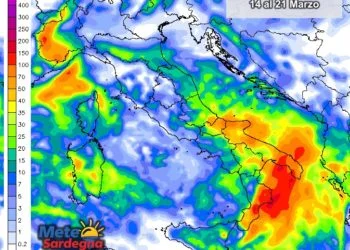 Piogge Sardegna 3 350x250 - Nucleo freddo dalla Russia verso il Nord Italia: che effetti in Sardegna?