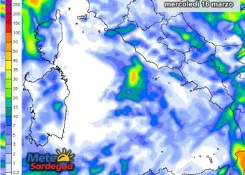 Piogge Sardegna 5 350x250 - Nucleo freddo si estende sul Mediterraneo: instabilità accelera