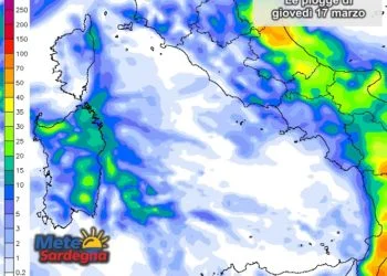 Piogge Sardegna 7 350x250 - Nucleo freddo si estende sul Mediterraneo: instabilità accelera