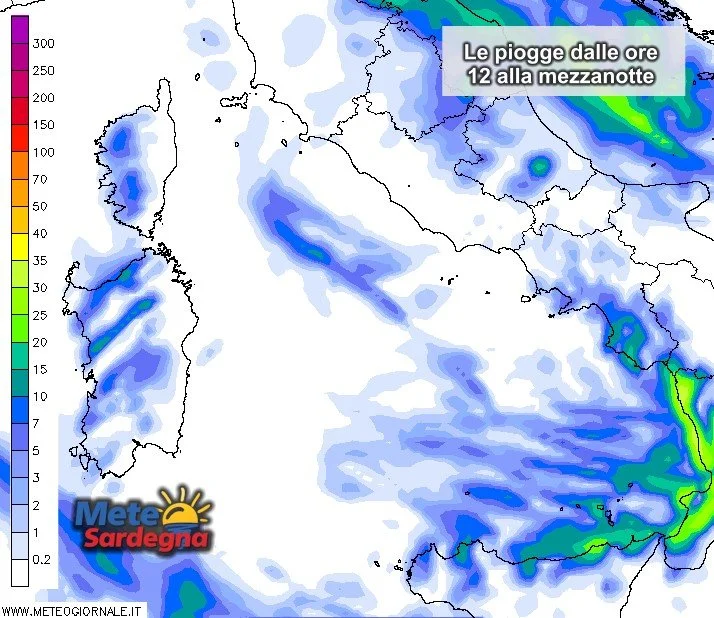 Piogge sardegna 1 - Piogge e neve anche tra pomeriggio e sera: ecco dove