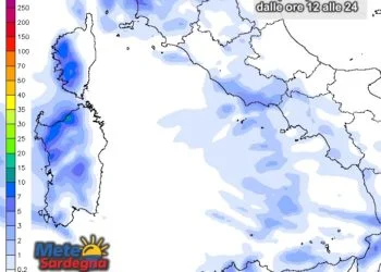 Piogge sardegna 350x250 - Piogge in atto: ecco dove