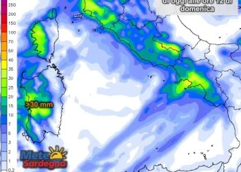 Previsione pioggia Sardegna 350x250 - Clou del maltempo invernale, piogge e nevicate. Dal weekend svolta meteo