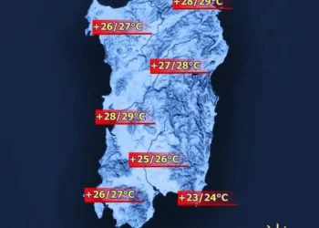 Temperature massime 350x250 - Oggi punte di 24°C a ovest, più umido e fresco a est