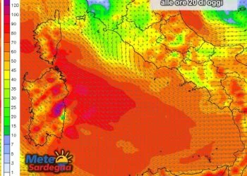 Vento Sardegna 350x250 - Piogge in atto: ecco dove