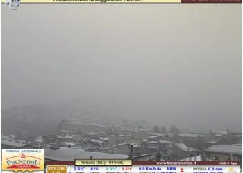 Webcam Tonara 350x250 - Clou del maltempo invernale, piogge e nevicate. Dal weekend svolta meteo