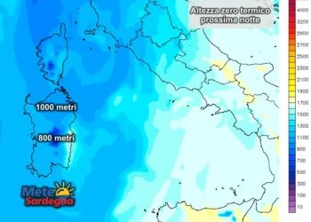 Zero termico 350x250 - Vento di Grecale in rinforzo stasera