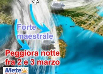 peggioramento meteo sardegna pioggia neve 350x250 - Piogge in atto: ecco dove