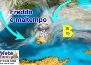 sardegna maltempo inverno pioggia neve 350x250 - Vento di Grecale in rinforzo stasera