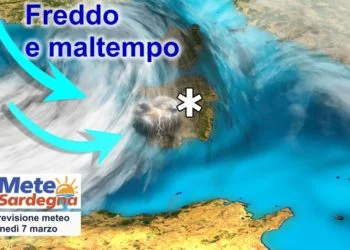 sardegna maltempo pioggia neve freddo settimana 350x250 - Clou del maltempo invernale, piogge e nevicate. Dal weekend svolta meteo