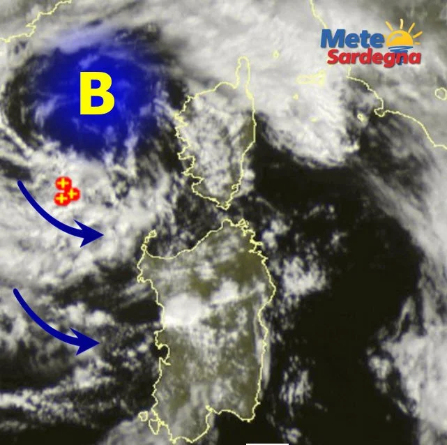 Meteosat 1 - Impulsi instabili stanno per piombare a ovest