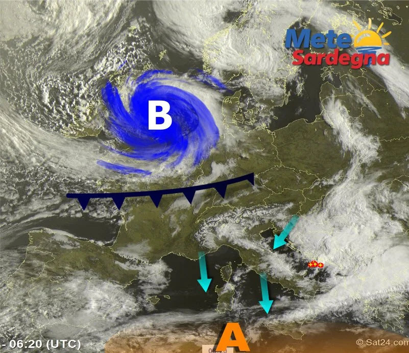 Meteosat 5 - Maltempo del 1° maggio in fase di preparazione